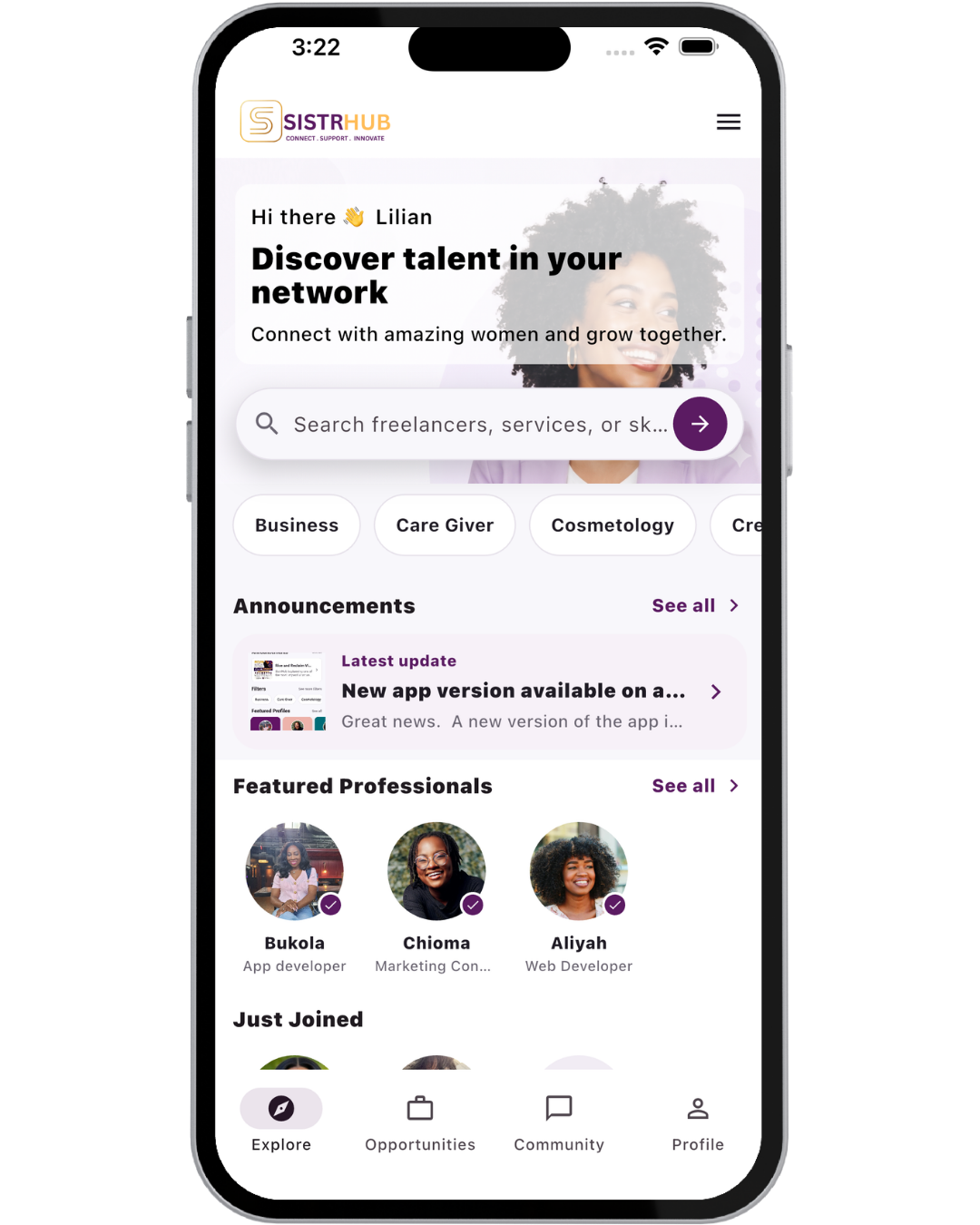 Discover SisterHub app